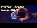 Guide to xtrfy mz1  zys rail  all settings on rocket jump ninjas mouse