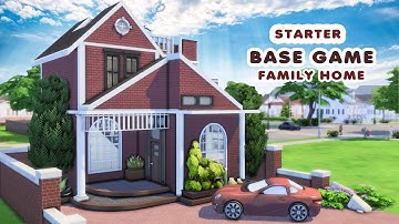 Starter Base Game for 5 Sims (3 bedroom +1 bathroom) Family Home || Speed build + ASMR