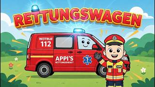 Rettungswagen Tatütata 🚑 Kinderlied Deutsch – Der Rettungsdienst ist da!