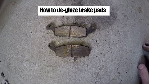 How to deglaze your brake pads