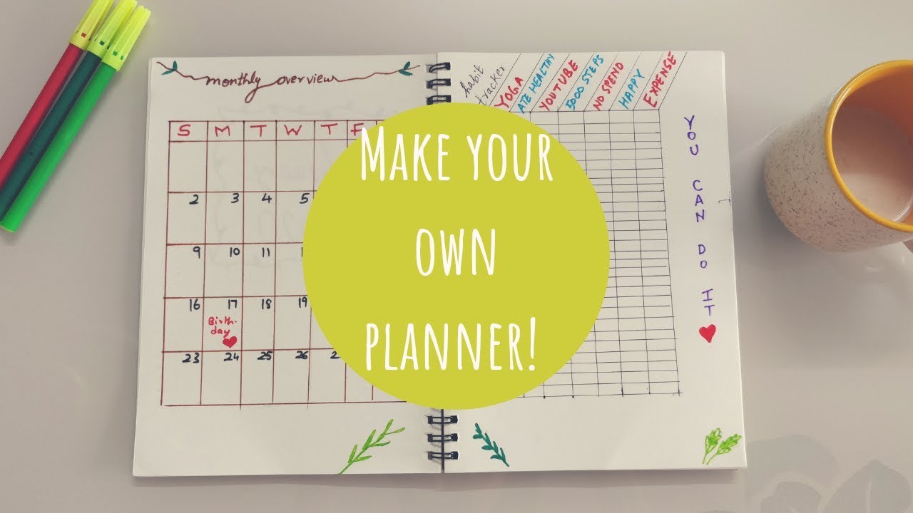 MAKE YOUR OWN PLANNER IN RS. 60 AND ONE HOUR | PLAN WITH ME FOR ...