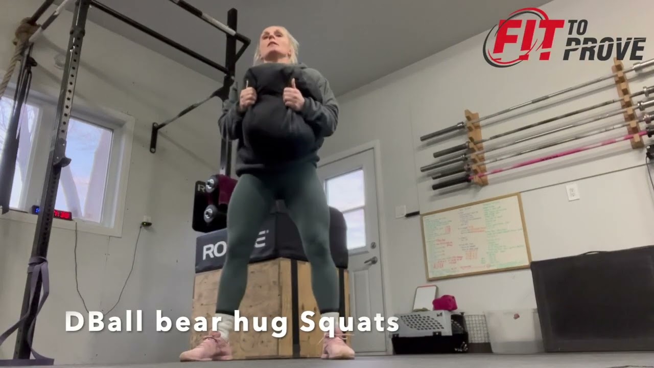 DBall bear hug Squats - YouTube