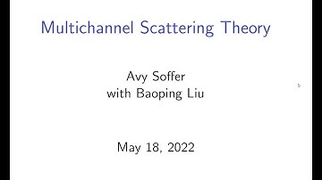 Avraham Soffer, Mathematics Department, Rutgers University