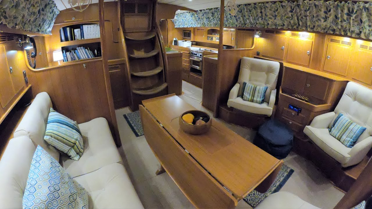 ep53 – Interior tour Cloudy Bay – Hallberg-Rassy 54 – Walkthrough – Dec 2018