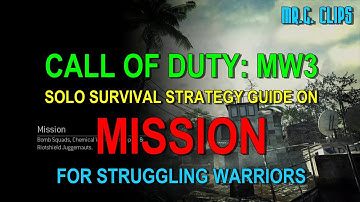 COD:MW3 Survival SOLO - MISSION Strategy Guide