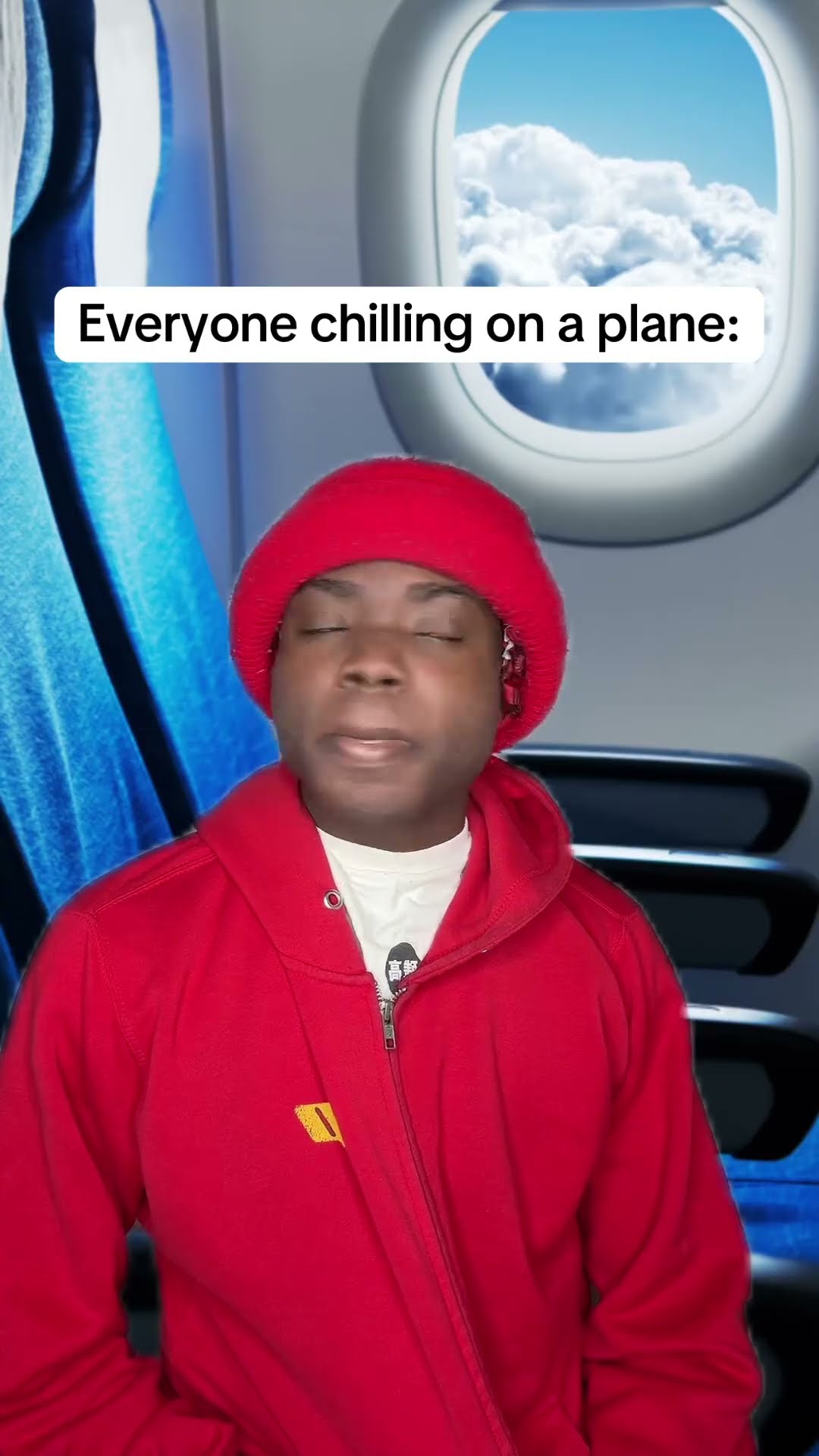 When everyone is chilling on a plane ?