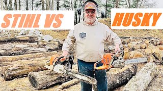 FIREWOOD - Stihl MS460 chainsaw vs Husqvarna 562XP chainsaw