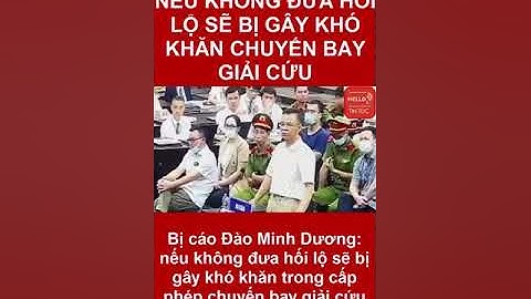 Bị cáo Đào Minh Dương: nếu không đưa hối lộ sẽ b\ị gây khó khăn trong cấp phép chuyến bay giải cứu