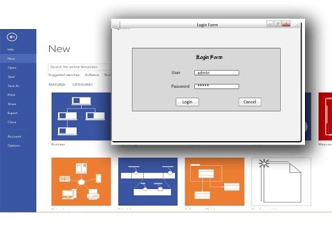 How to Desain Login Interface Menu Using Wireframe Diagram Visio 2013