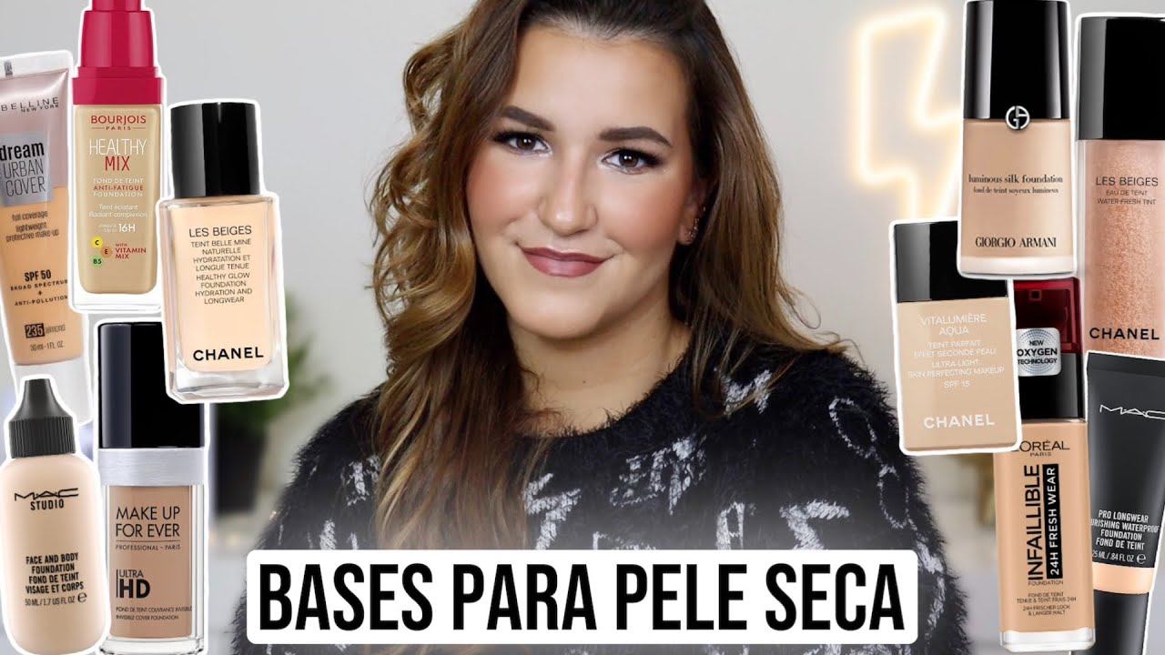 10 MELHORES BASES PARA PELE SECA! - Luminosas/Hidratantes