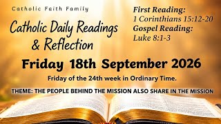 Today's Catholic Mass Readings – Friday, September 18, 2026