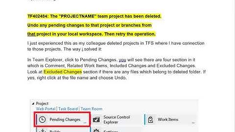 Error Solved;Visual studio 2013 or 2015 or 2017 team project has been deleted