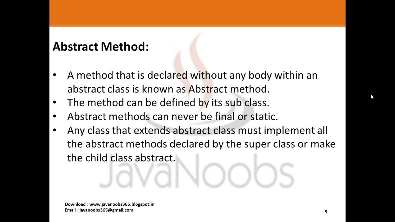 Object Oriented Programming - Q 10) Abstract Class - YouTube