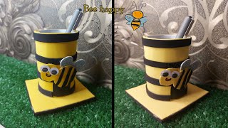 How to make abee pencil case very cute and easy