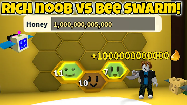 Noob With 1 Trillion Honey! Gets 50 Bees in 2 Hours! (Bee Swarm Simulator Noob to Pro)