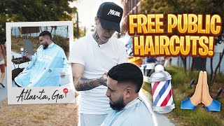 I Gave a Stranger a Free Haircut in Public 😳💈🔥 VicBlends #shorts