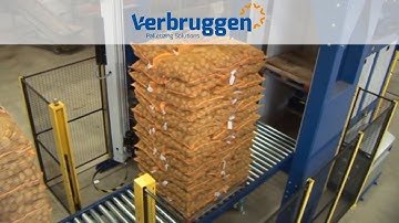 Palletizing | Automatic Palletizer machine VPM-14 by Verbruggen | Palletizing of bags