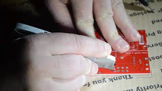 PCB trace cutting on the AI004 OTA Filter