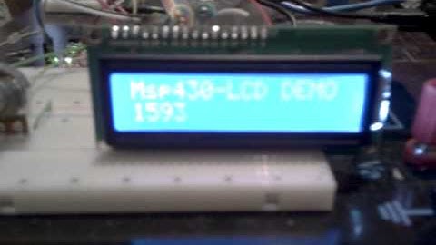 MSP430 Launchpad + 16x2 LCD Display 1602A