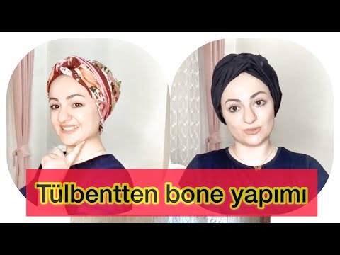 Tülbentten bone yapımı pratik bone yapımı yazlık bone yapımı şal bağlama