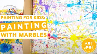 Painting For Kids: Painting with Marbles!