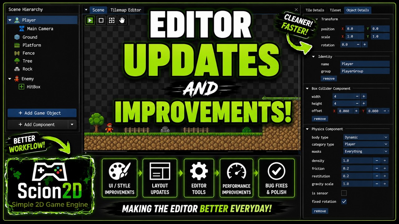 Build a C++ Game Engine | Ep.76 - Editor Updates, Improvements, and ...