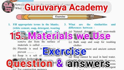 15 materials we use exercise| class 7th science chapter 15 question answer | 7th science exercise 15