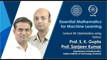 Lecture 46: Optimization using Python