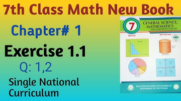 7th Class Math Exercise 1.1q1,2||7th Class Math Chapter 1 New Book -SNC