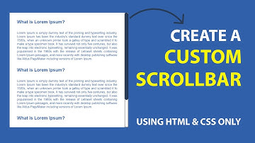 How to create a custom scrollbar using CSS and HTML | Custom Scrollbar CSS