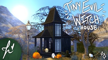 TINY EVIL WITCH LOFT HOUSE - 10K STARTER || The Sims 4 || Speed Build