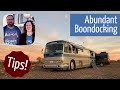 Abundant RV Boondocking Every Day Living Tips - Water, Solar, Batteries, Tanks & Cooking
