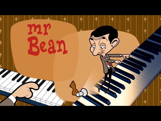 Mr Bean animated theme song on piano class=