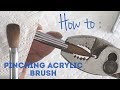 How to Pinch/Break In a New Acrylic Brush|Tutorial
