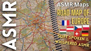 Road Map of Europe [ASMR Maps / ASMR Map Tracing]