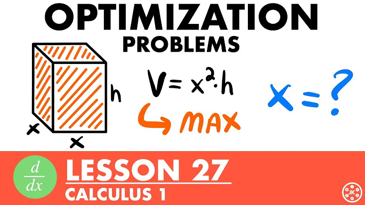 Optimization Problems | Calculus Lesson 27 - JK Math