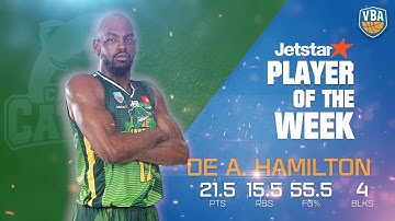 #VBA 2018 || Player of Week 9 - De Angelo Hamilton 🏀