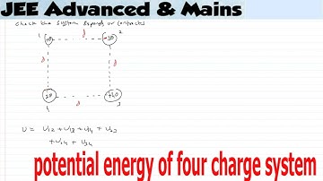 4)Physics | Electrostatic potential energy of four point charges kept at corners of a square | JEE