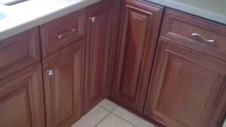 Fabuwood cabinet install with affinity solid surface countertops and a tritan undermount ss sink