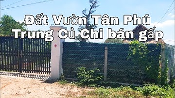 Nhà đất củ chi | giá rẻ | giới thiệu | lô đất vườn quy hoạch khu dân cư 10x37 nằm sát bên TP HCM