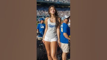 LA Dodgers fan cheers up her team! #ladodgers #mlb #dance #shorts #crowdreactions