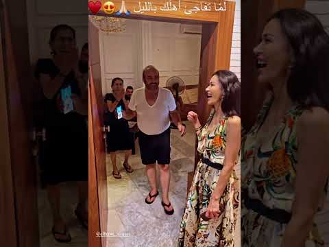 مفاجأة نادين الراسي لوالديها