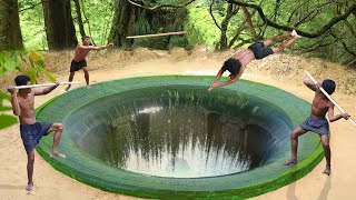 Building Underground Swimming Pool in The Deep Wilderness Spend 68 days