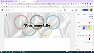 Google Sites - Custom Themes