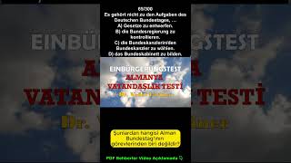 Almanya Vatandaşlık Testi -65 #einbürgerungstest #lebenindeutschland