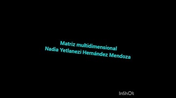 matriz multidimensional