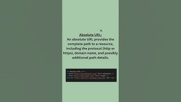 Difference between Absolute URL and Relative URL. | HTML | HTML5 | interview #education #learning