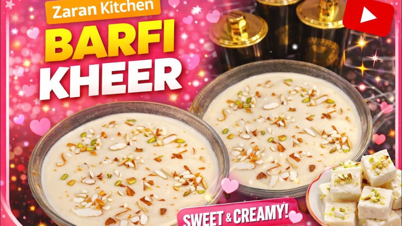 ✨ BARFI KHEER RECIPE | Sweet & Creamy Dessert | Zaran Kitchen ✨
