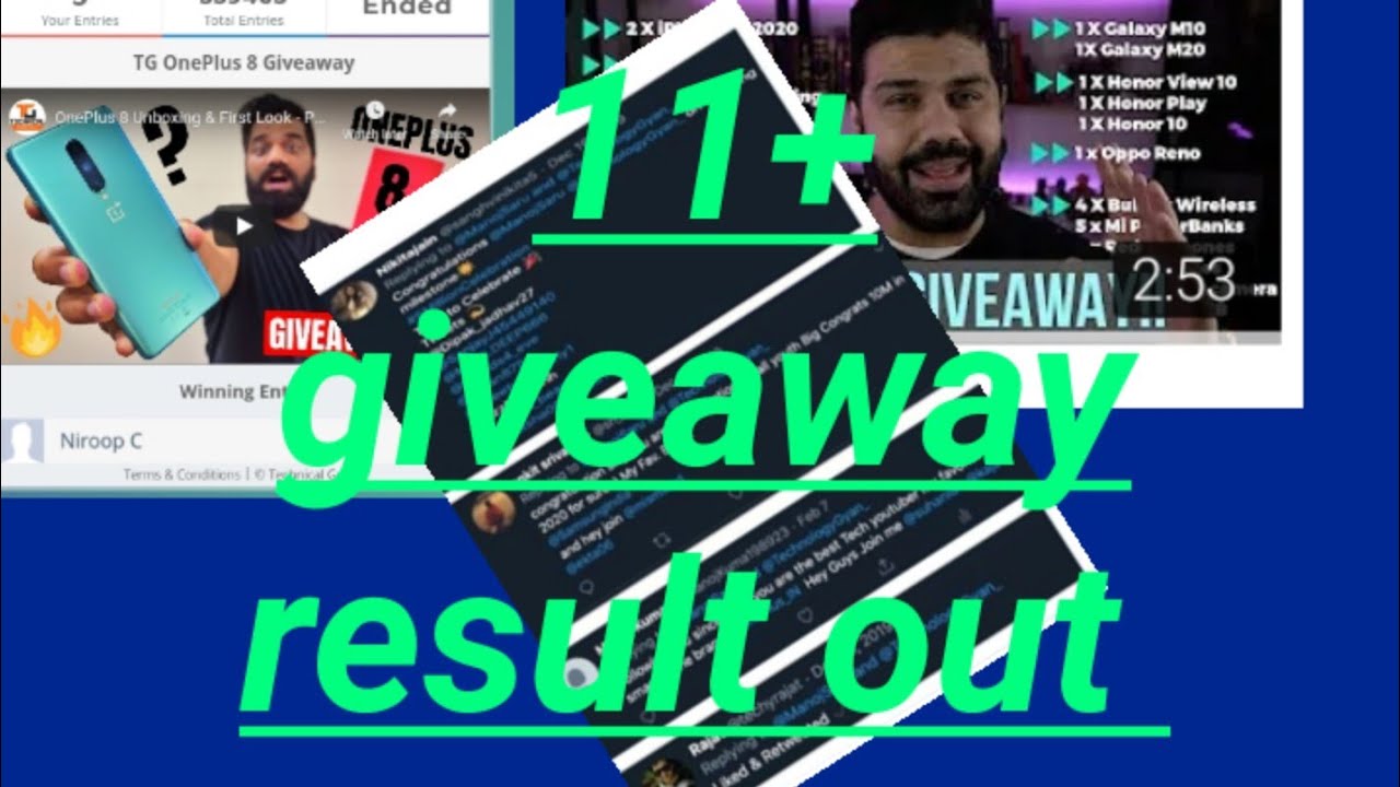 Giveaway news technology gyan twitter giveawsy result igyaan giveaway result and many more giveaways