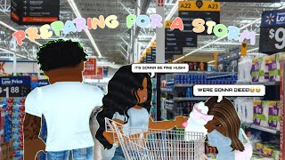 WE HAVE TO PREPARE FOR A STORM! *SHOPPING AT WALMART* *chaos* | Roblox Bloxburg Roleplay